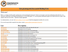 Tablet Screenshot of lists.piratenpartei-hessen.de